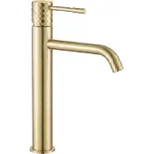 REA Rubinetto Del Lavabo Lungo Alto Oro Spazzolato
