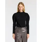 Selected Top A Maniche Lunghe Donne Nero XS