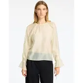 Selected Camicetta A Maniche Lunghe Donne Beige 38