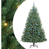 vidaXL Albero di Natale artificiale pieghevole verde 210 cm