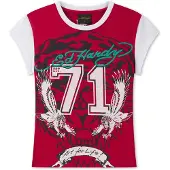 Ed Hardy Maglietta 'Roaring Tiger' blu chiaro / rosso / nero / bianco