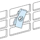 Schneider Electric PrismaSeT-P, dado a clip LVS03181