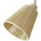 LINDBY Faretto da soffitto Anuva, 72 cm, a 3 luci, beige, carta