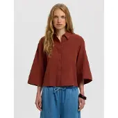 Selected Camicia Con Maniche A 3/4 Donne Rosso 40