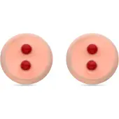 Luxenter Orecchini 'Lyros' albicocca / rosso / argento