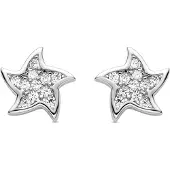 Luxenter Orecchini 'Tsya' argento / trasparente
