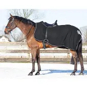 QHP Tappeto da equitazione in pile con ornamento