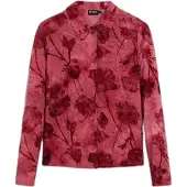 Desigual , Camicia floccata, Donna, Poliestere, Rosso, XS