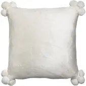 Vivaraise Fodere per cuscini TENDER POMPONS - Bianco - 45x45 cm