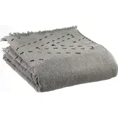 Vivaraise Asciugamano e guanto esfoliante JULIA - Grigio - 90x150 cm