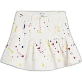 Desigual , gonna corta splash, Bambini, Cotone, Bianco, 9/10