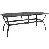 Syfax Tavolo da Giardino Antracite 190x80x72 cm in Acciaio