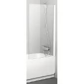 Ravak Schermo per vasca da bagno PVS1-80 Bianco+Trasparente 79840100Z1