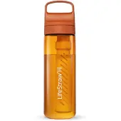 LifeStraw Go Kyoto Orange GO-650ML-ORG BPA-Free Plastic, bottiglia con filtro a 2 fasi, 650 ml