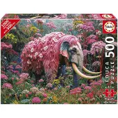 Educa Puzzle Plus Elefante Floreale 500 Pezzi