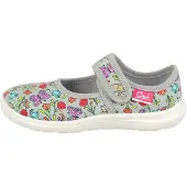 Beck Ballerina 'Flora' grigio / lavanda / rosa chiaro / rosso