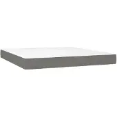 vidaXL Materasso a molle insacchettate , grigio scuro, 183x213x20 cm, rivestimento in tessuto