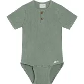 Minymo Kid's Body S/S Rib Body Bambini (68, verde)