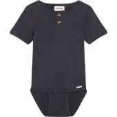 Minymo Kid's Body S/S Rib Body Bambini (74, grigio)