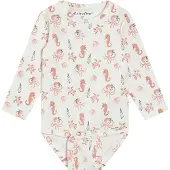 Minymo Kid's Body L/S AOP Body Bambini (62, bianco)