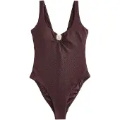 Ted Baker Costume intero modellante cioccolato