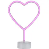 JUST LIGHT Lampada LED da tavolo Neon Herz, a batteria