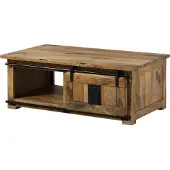 MASSIVMOEBEL24.DE MASSIVMOEBEL24 | Couchtisch Mango 120x70x45 natur lackiert RAILWAY #1007