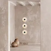 Zambelis Applique a LED 2551, bianco/nero, Ø 25 cm, alabastro