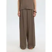 Selected Pantaloni Gamba Ampia Donne Marrone 38