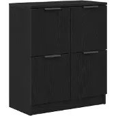 Syfax Credenza Rovere Nero 60 x 30 x 70 cm Legno multistrato