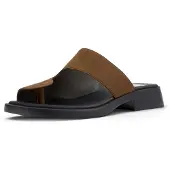 Camper Sandali infradito Dana in pelle nabuk con tacco basso e suola leggera