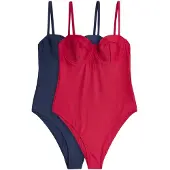 The Set Costume intero marino / rosso