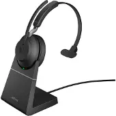 Jabra Cuffie Wireless Con Microfono Evolve2 65 Hs+stand Uc Mono