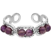 Purelei Anello 'Purple Dusk' rosso rubino / argento