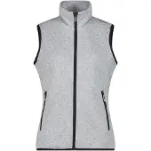 CMP Women's Vest Jacquard Knitted Gilet in pile Donna (46, grigio)