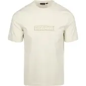 Napapijri T-Shirt Logo Off White Bianco Bianco sporco taglia