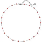 Hey Happiness Collana 'Coral Glow' rosso chiaro / argento