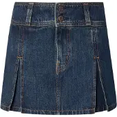 Levi's Gonna 'Inverted Pleat Mini' blu denim