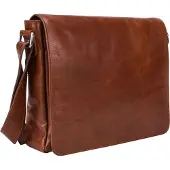 Leonhard heyden Cambridge Messaggero Vera Pelle 32 cm Vano porta PC marrone