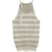 Scalpers Top in maglia camoscio / bianco naturale