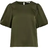 Vila Viellette Round Neck Top A Maniche Corte