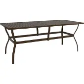 Syfax Tavolo da Giardino Marrone 190x80x72 cm in Acciaio