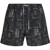 Karl Lagerfeld Pantaloncini da bagno nero / bianco