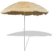 vidaXL Ombrellone da spiaggia stile hawaiano inclinabile