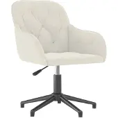 vidaXL Sedia da ufficio girevole in velluto crema