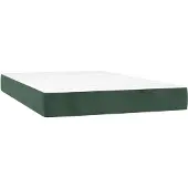 vidaXL Materasso a molle insacchettate verde scuro 120x200x20 cm in velluto