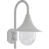 vidaXL Applique da giardino E27 42 cm alluminio bianco