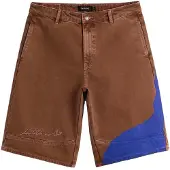 Desigual , Bermuda stampata con soli, Uomo, Cotone, Marrone, 28