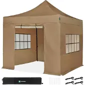 Vonroc padiglione 3x3m impermeabile stabile - tenda da festa EasyUp System [montaggio in 3 minuti] padiglione pieghevole pop-up modulare espandibile come tenda da festival, padiglione da giardino