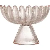 Bloomingville Ciotola Nalu Pedestal Rose Glass